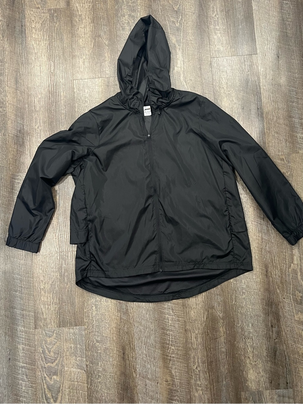 Plus size Avia Black Hooded Windbreaker Jacket